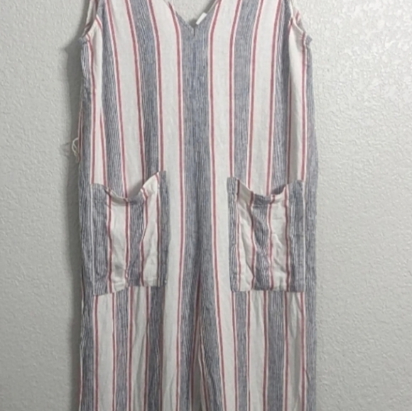 Gap Striped Wide Leg Sleeveless Jumper Women's Size Large - Picture 6 of 14